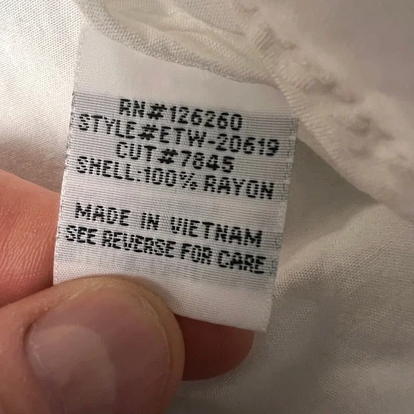 Velvet Heart Womens White Rayon High Low Button Down Shirt ETW-20619 Size M - Picture 7 of 11